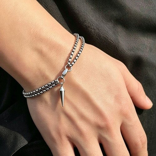 Bracciale rivetto geometrico - bracciale,