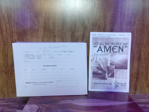 Let all the - say, amen