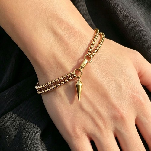 Bracciale rivetto geometrico - bracciale,